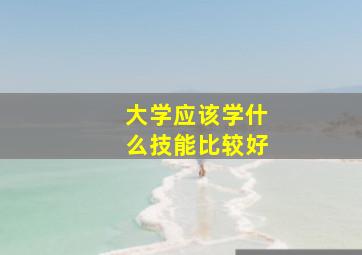 大学应该学什么技能比较好