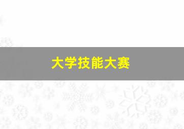 大学技能大赛