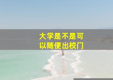 大学是不是可以随便出校门