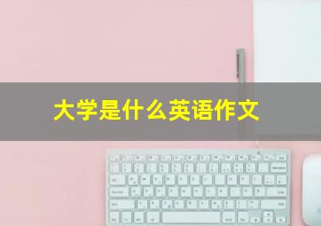 大学是什么英语作文