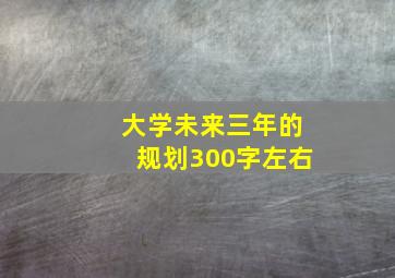 大学未来三年的规划300字左右