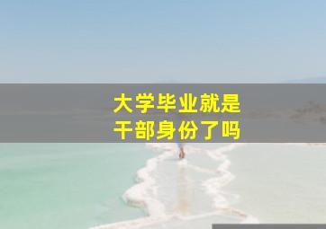 大学毕业就是干部身份了吗