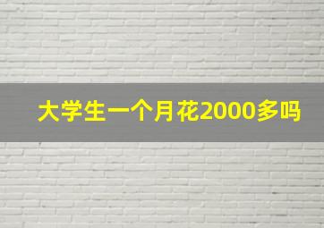 大学生一个月花2000多吗