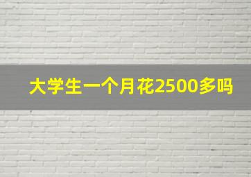 大学生一个月花2500多吗