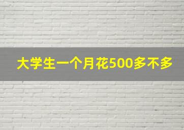 大学生一个月花500多不多