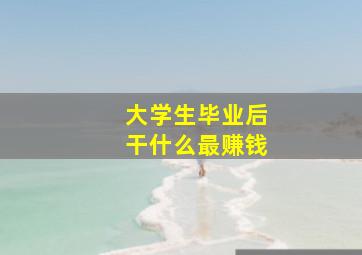 大学生毕业后干什么最赚钱