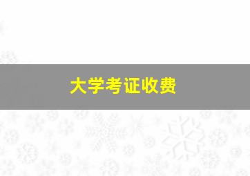 大学考证收费