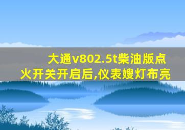 大通v802.5t柴油版点火开关开启后,仪表嫂灯布亮