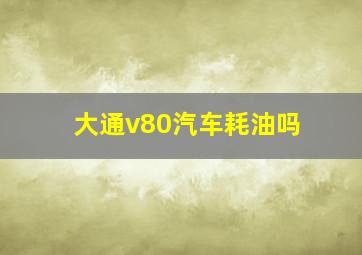 大通v80汽车耗油吗