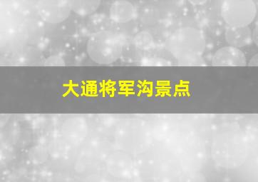 大通将军沟景点