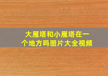 大雁塔和小雁塔在一个地方吗图片大全视频