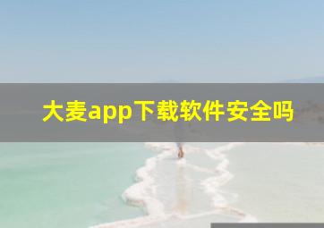 大麦app下载软件安全吗