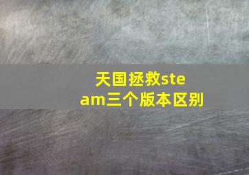 天国拯救steam三个版本区别