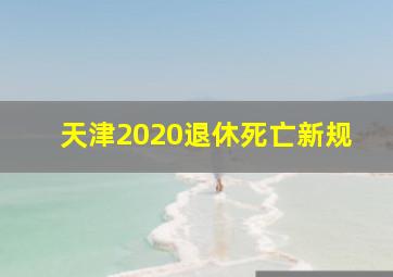 天津2020退休死亡新规