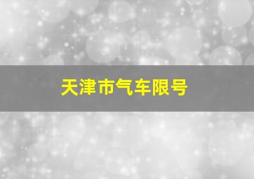 天津市气车限号