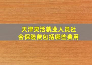 天津灵活就业人员社会保险费包括哪些费用