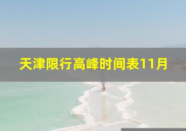 天津限行高峰时间表11月