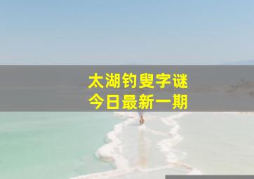 太湖钓叟字谜今日最新一期