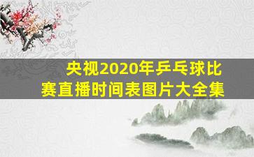 央视2020年乒乓球比赛直播时间表图片大全集