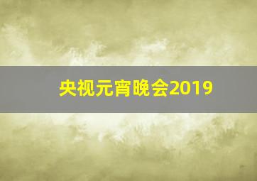 央视元宵晚会2019