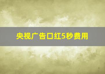 央视广告口红5秒费用