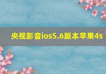 央视影音ios5.6版本苹果4s