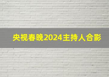 央视春晚2024主持人合影