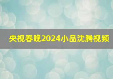 央视春晚2024小品沈腾视频