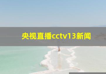 央视直播cctv13新闻