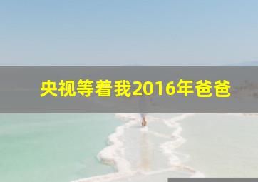 央视等着我2016年爸爸