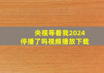 央视等着我2024停播了吗视频播放下载