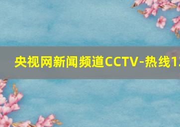 央视网新闻频道CCTV-热线12