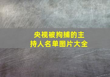 央视被拘捕的主持人名单图片大全