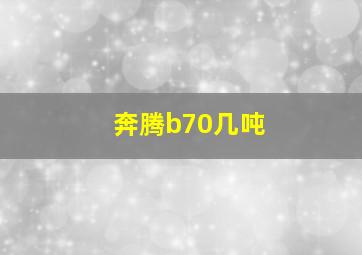 奔腾b70几吨