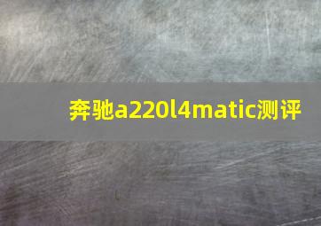 奔驰a220l4matic测评