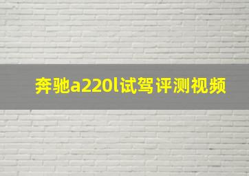 奔驰a220l试驾评测视频