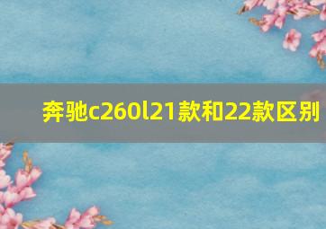 奔驰c260l21款和22款区别