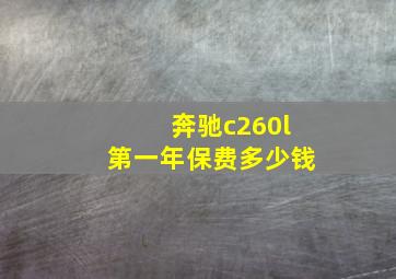 奔驰c260l第一年保费多少钱