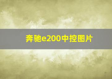 奔驰e200中控图片