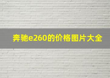 奔驰e260的价格图片大全