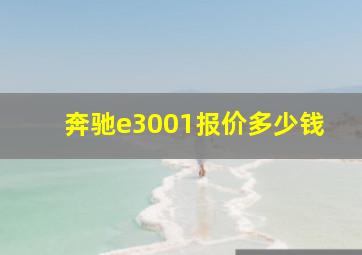 奔驰e3001报价多少钱