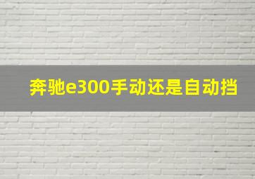 奔驰e300手动还是自动挡