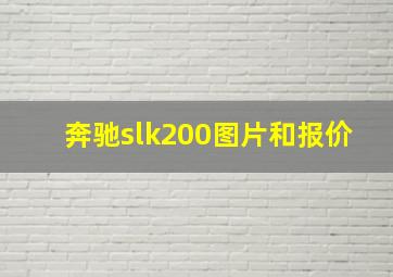 奔驰slk200图片和报价