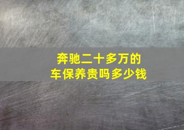 奔驰二十多万的车保养贵吗多少钱