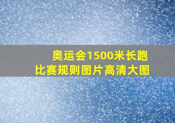 奥运会1500米长跑比赛规则图片高清大图