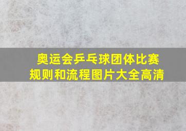 奥运会乒乓球团体比赛规则和流程图片大全高清