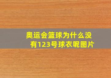 奥运会篮球为什么没有123号球衣呢图片