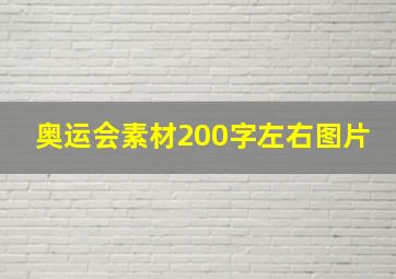 奥运会素材200字左右图片