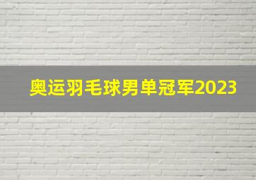 奥运羽毛球男单冠军2023