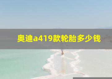 奥迪a419款轮胎多少钱